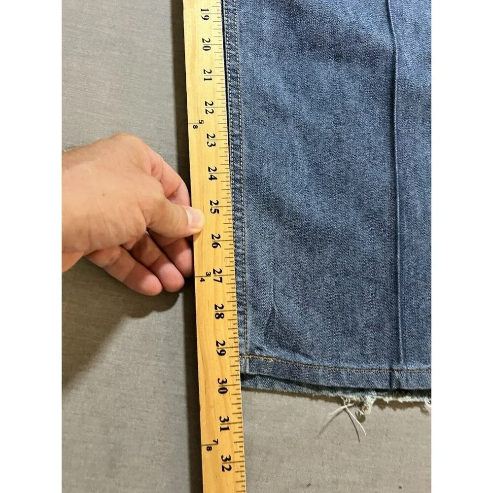 Vintage Tommy Hilfiger Jeans 38x30 Blue Denim‎ Pocketed Wide Leg Baggy Y2K